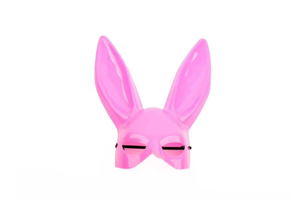MASCARA CONEJITA PLAY BOY ROSA RIGIDA x1