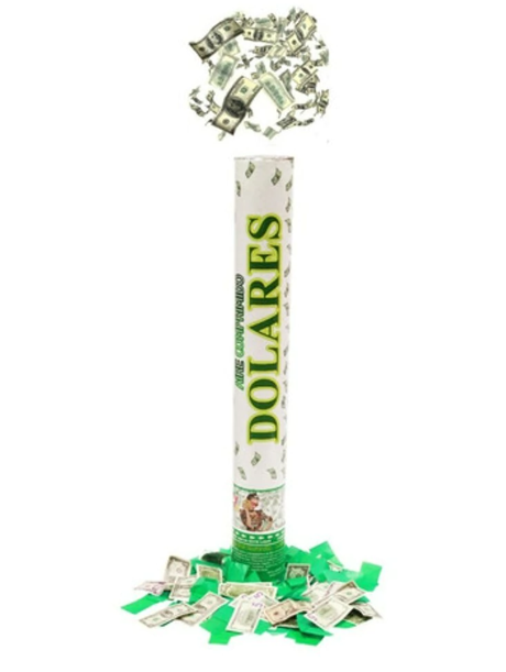 CAÑON LLUVIA DE DOLARES PARTY STORE 40cm x1
