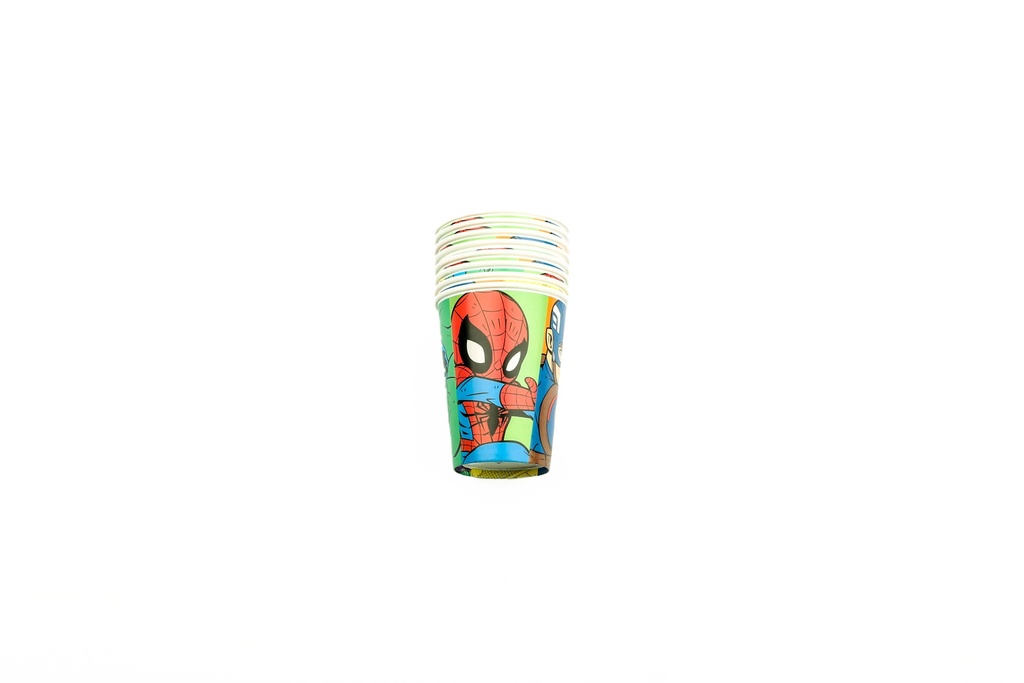 VASO DE POLIPAPEL SUPER HERO AVENGERS x8 C.O