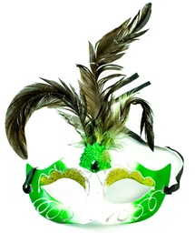 ANTIFAZ VENECIANO CON PLUMA Y BRILLOx1 JB1130